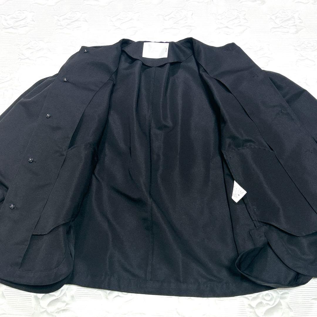 極美品❤︎24AW Sono ノーカラージャケット パール オーバーサイズ 撥水