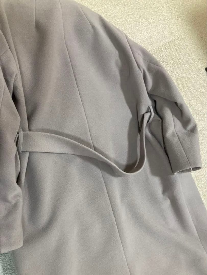 any SiS ツイードノーカラーミドルジャケット　カットソー　コート