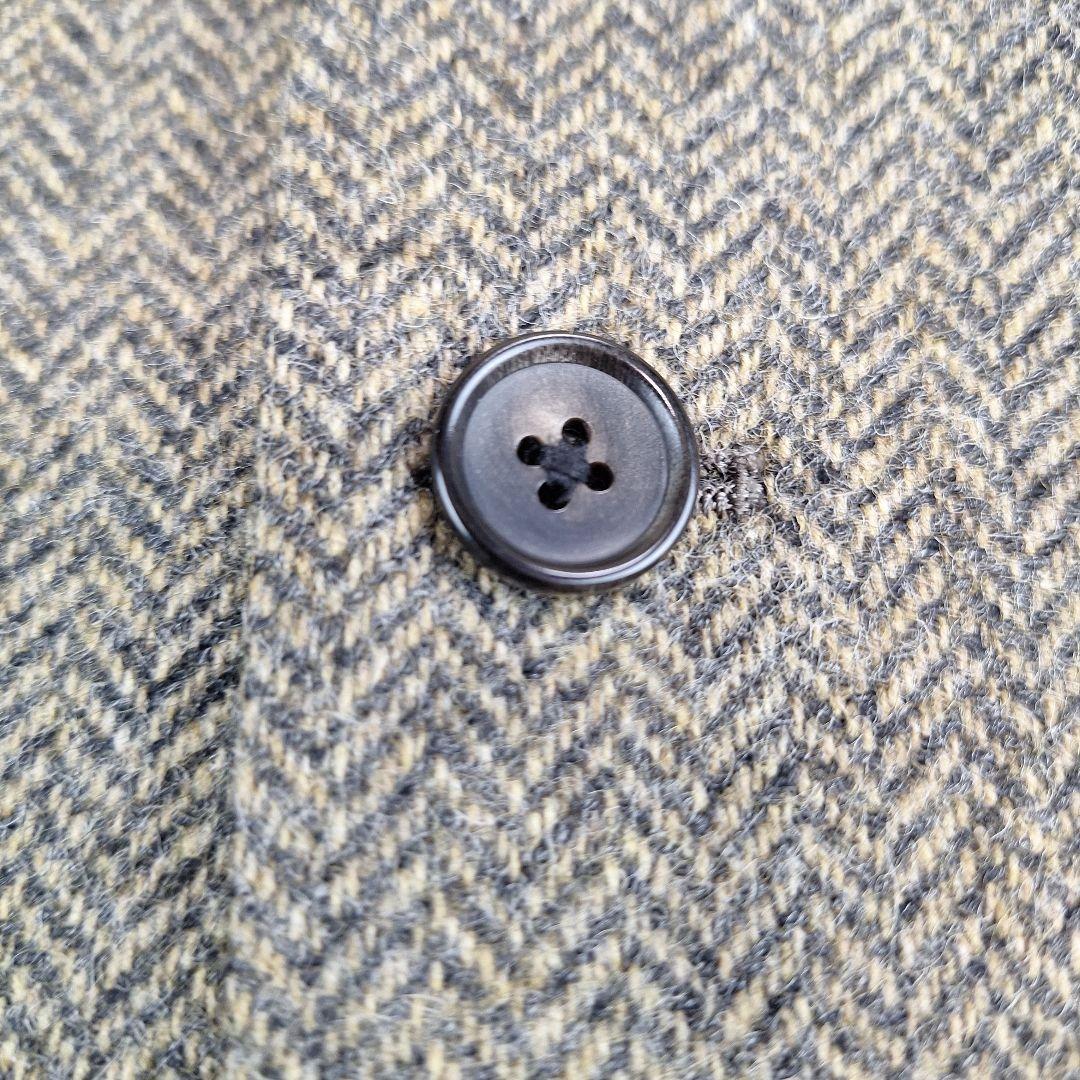 Papas　英国生地MOON社　テーラードジャケット　ツイード　ヘリンボーン　L