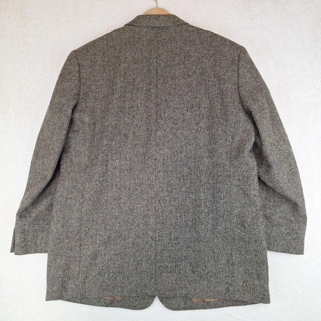 Papas　英国生地MOON社　テーラードジャケット　ツイード　ヘリンボーン　L