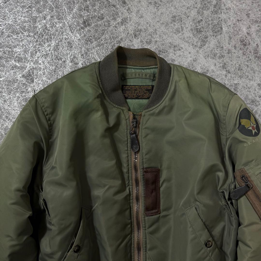 王道 バズリクソンズ MA-1 フライトジャケット M品番 グリーン M