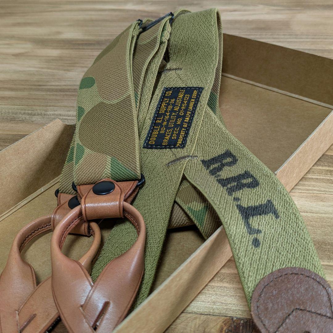 新品 RRL サスペンダー カモ 迷彩 バッグ 財布 ベルト パンツ キャップ