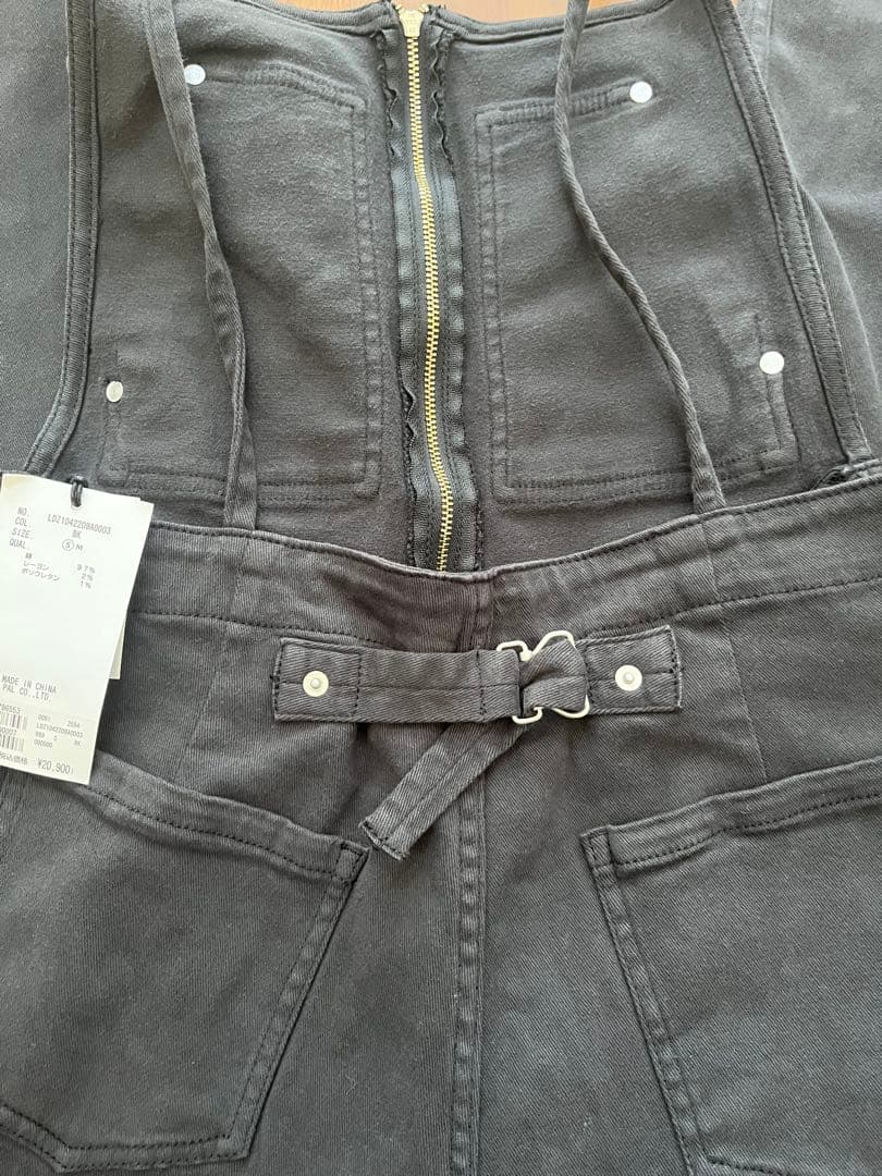 LOUNGEDRESS ラウンジドレス デニムオールインワン S ブラック