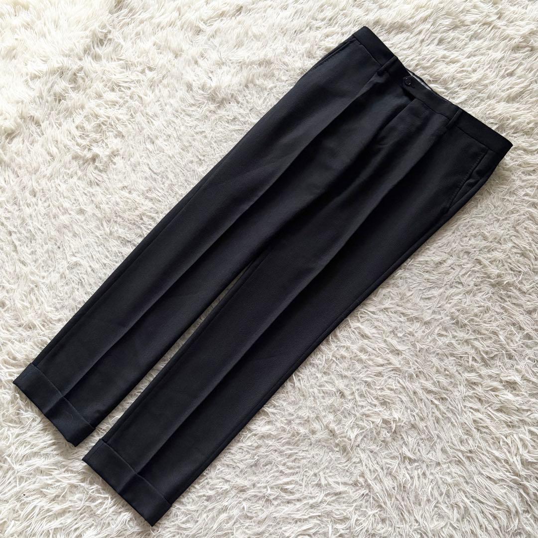 <美品>TAGLIATORE ヴェスビオ ダークグレー ウールスーツ サイズ48