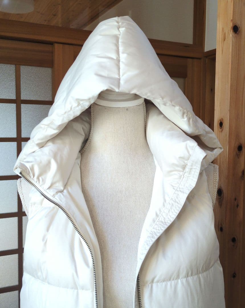 美品　ルーニィ♥ロングダウンベスト　ダウンパーカ　38 　アイボリー　エクリュ