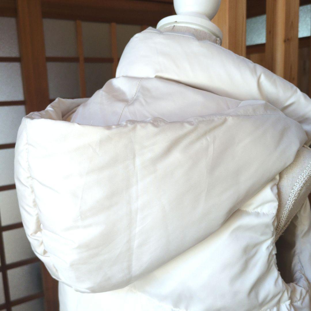 美品　ルーニィ♥ロングダウンベスト　ダウンパーカ　38 　アイボリー　エクリュ