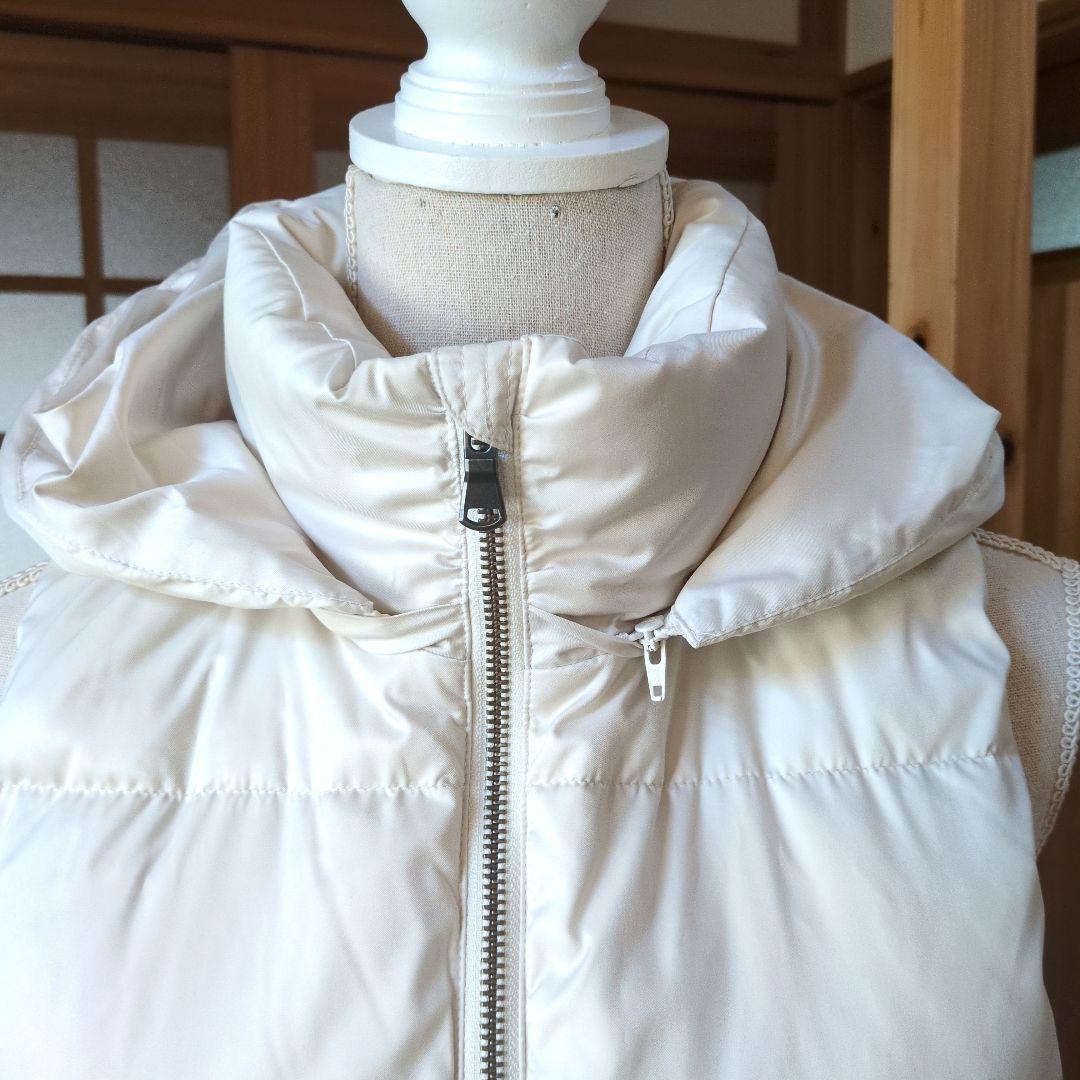 美品　ルーニィ♥ロングダウンベスト　ダウンパーカ　38 　アイボリー　エクリュ