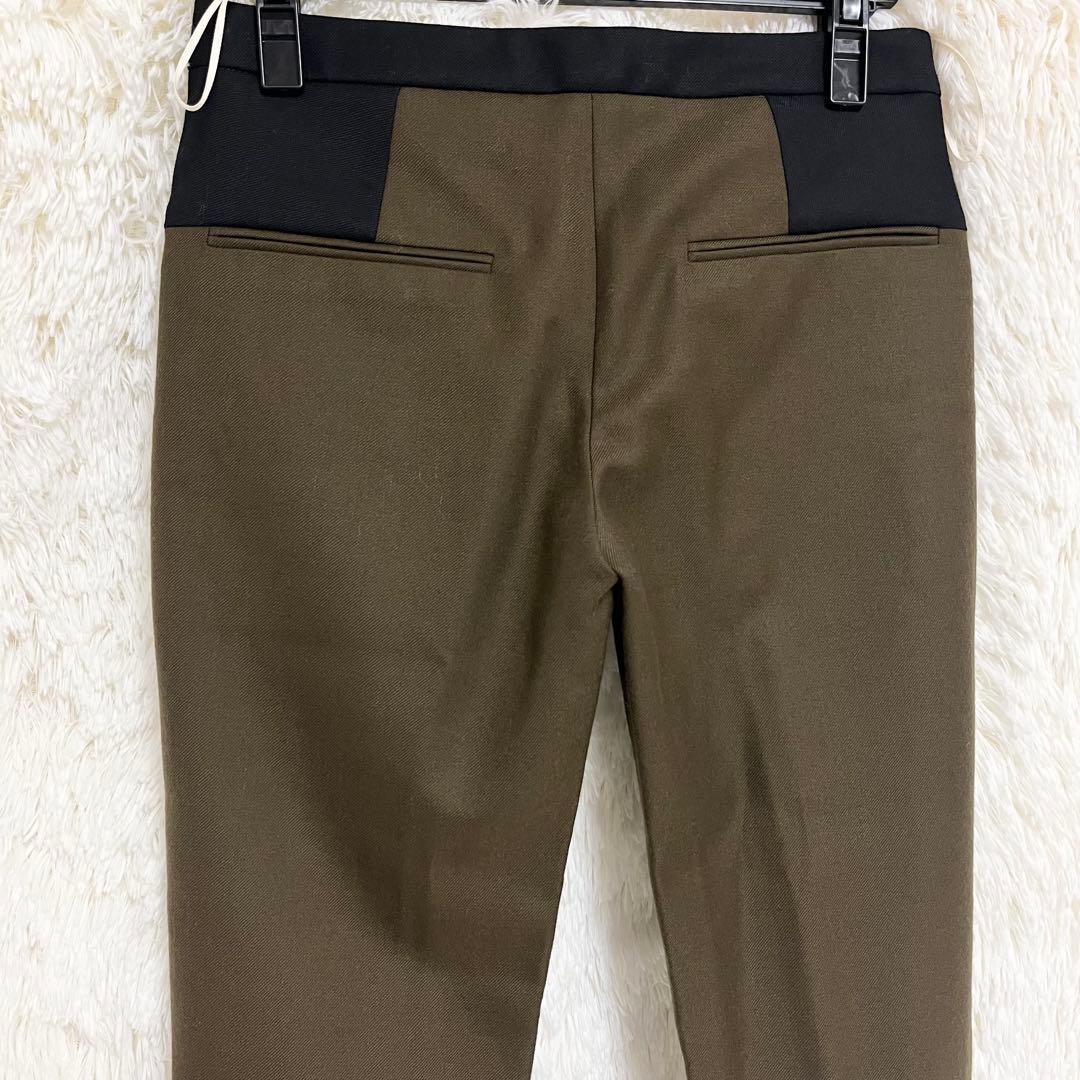 MARNI マルニ ウール フランネル バイカラー パネル テーパード パンツ