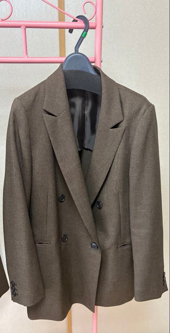 ブラウン ダブルボタンスーツ セット