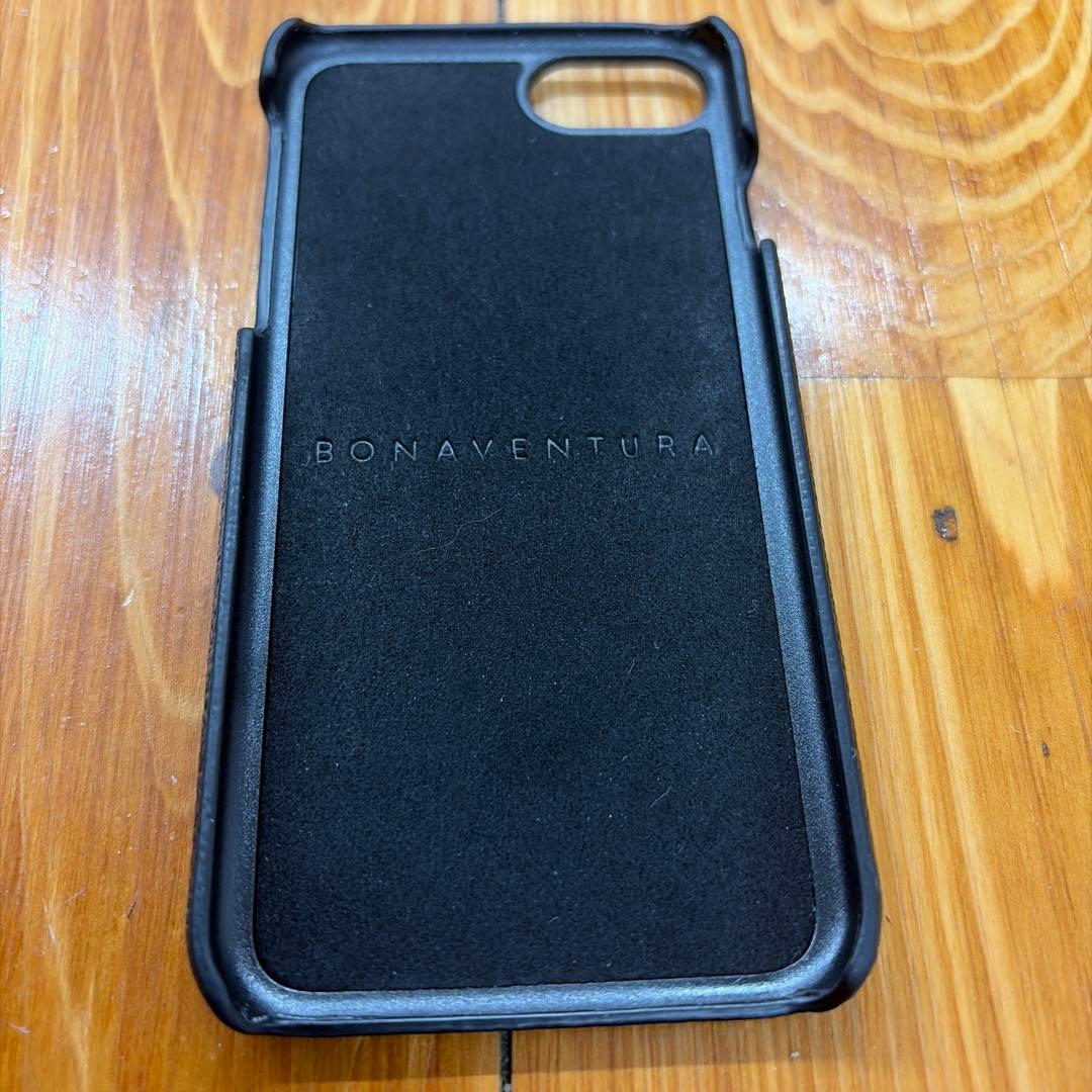 ボナベンチュラ　iPhone SE (第2・3世代) レザーケース 黒