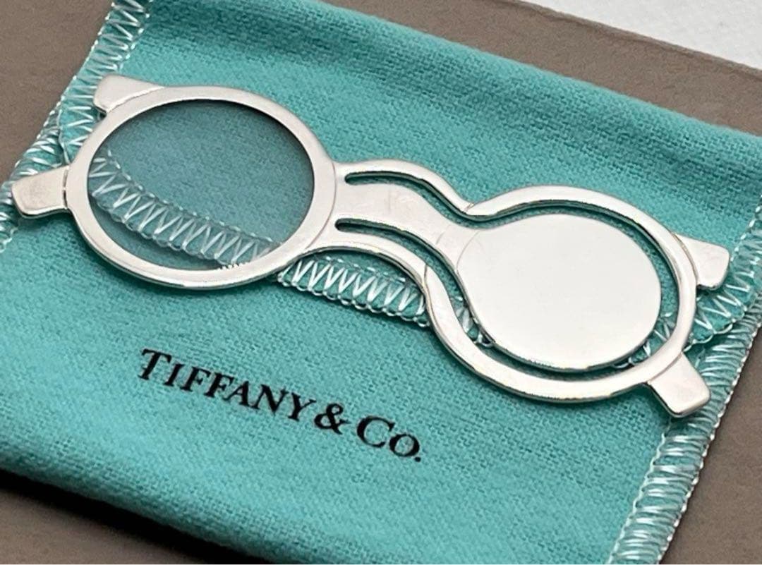 c097 希少　ティファニー　ブックマーク　マネークリップ　眼鏡　シルバー925