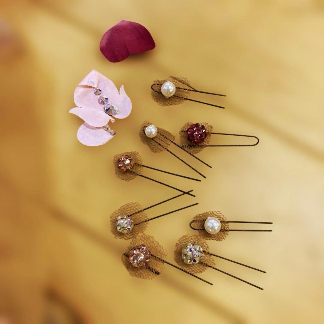 社交ダンスドレス 長袖 スタンダード ピンク フラワー装飾