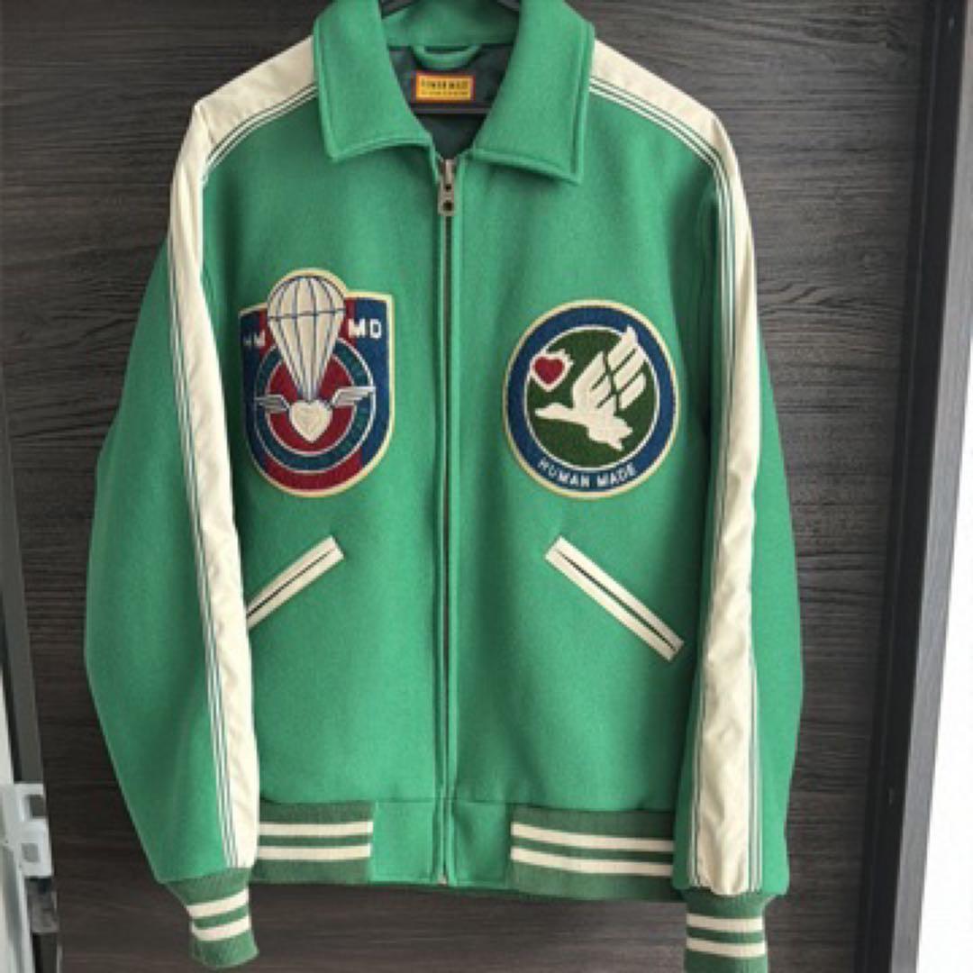 HUMAN MADE グリーン スタジャン