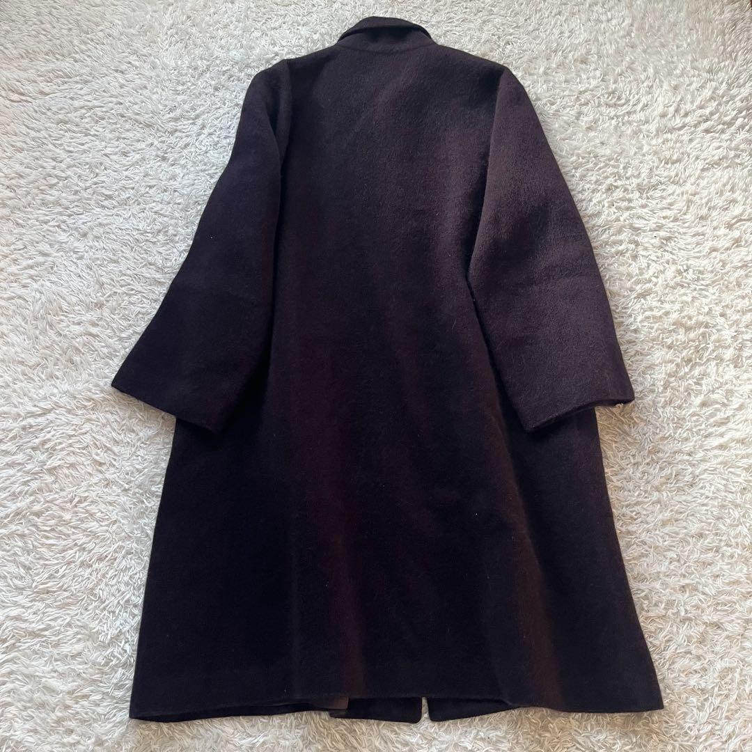 ヨーガンレール ロングコート アンゴラ ウール ウッド　ふわふわゆったり