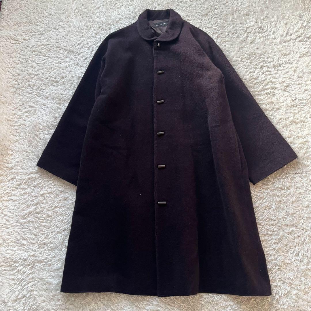 ヨーガンレール ロングコート アンゴラ ウール ウッド　ふわふわゆったり