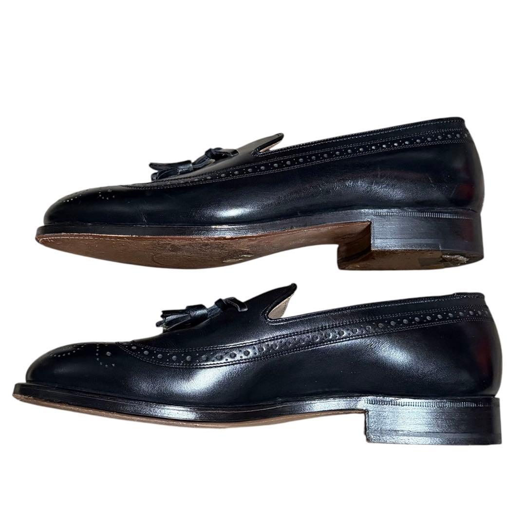 REGAL ウィングチップ メダリオン タッセルローファーブラック 25 1/2