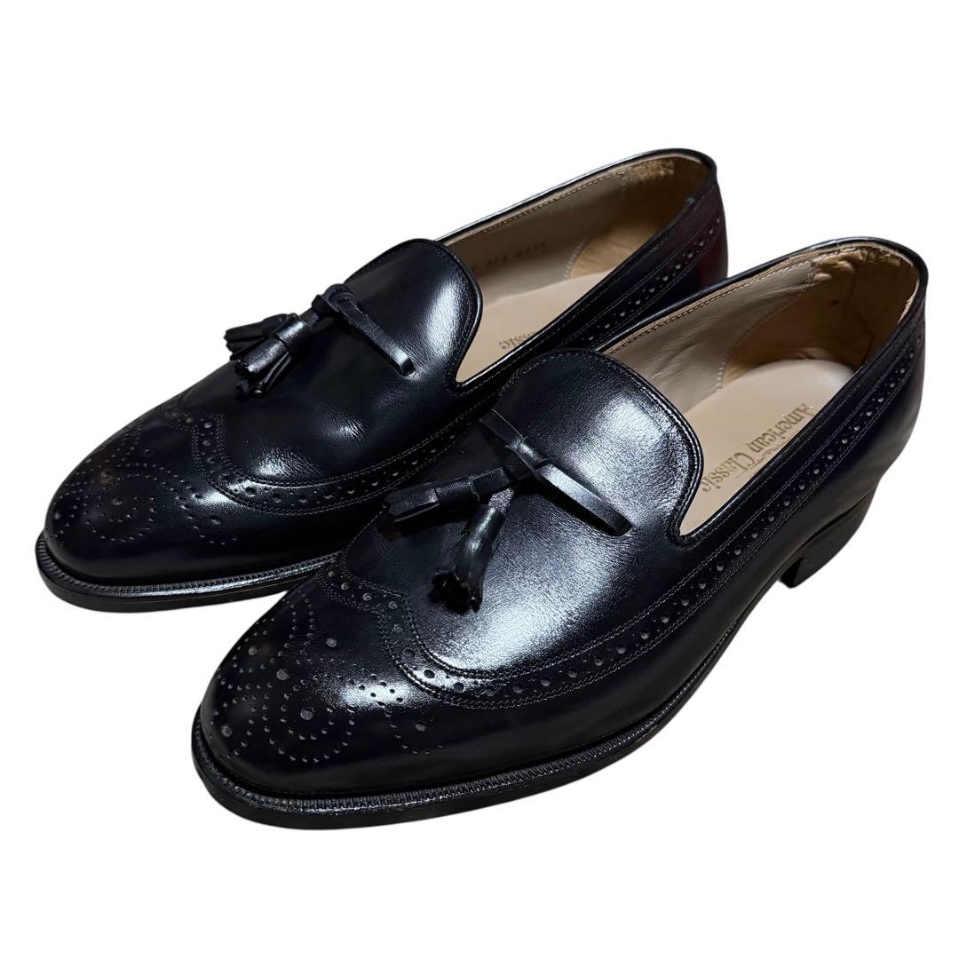 REGAL ウィングチップ メダリオン タッセルローファーブラック 25 1/2