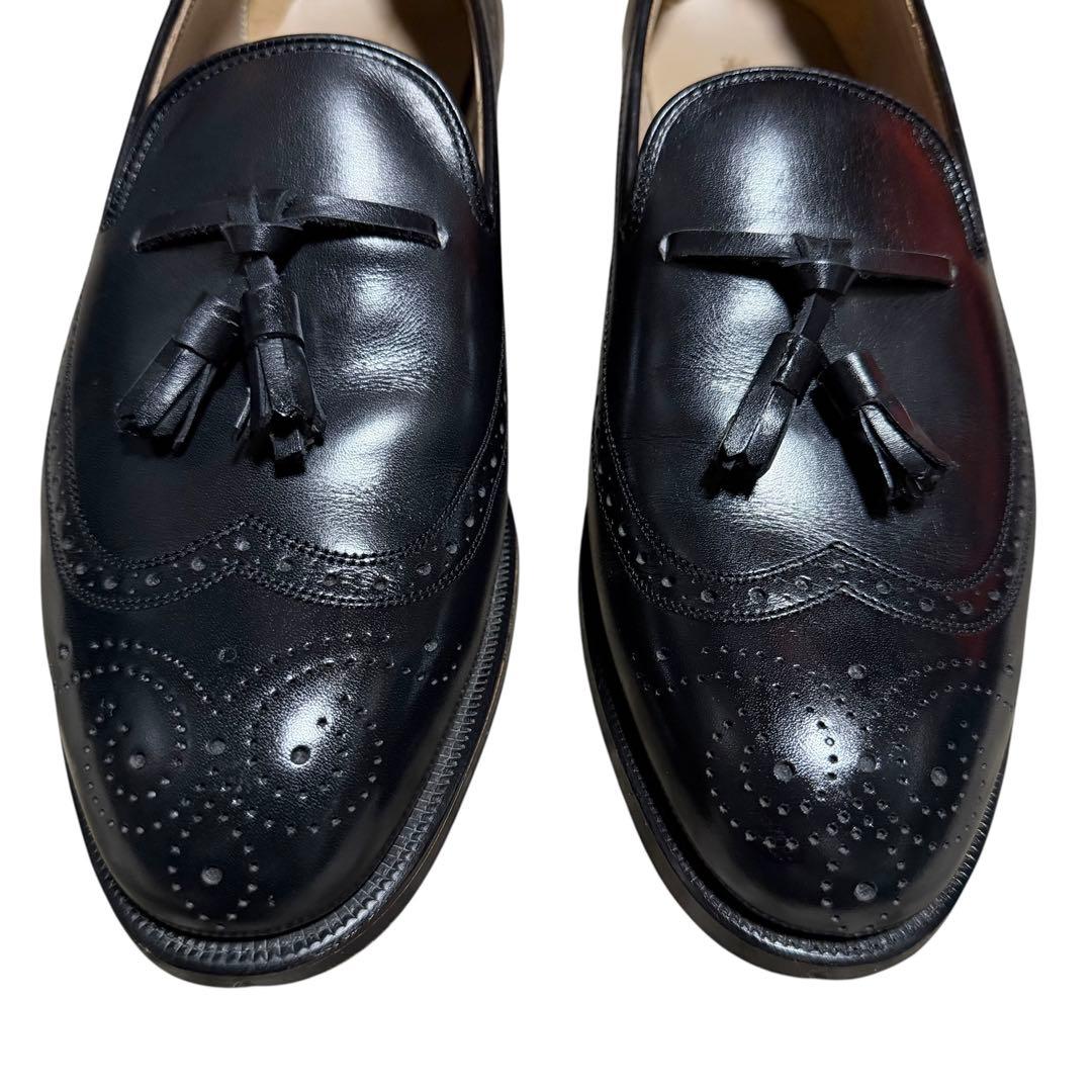 REGAL ウィングチップ メダリオン タッセルローファーブラック 25 1/2