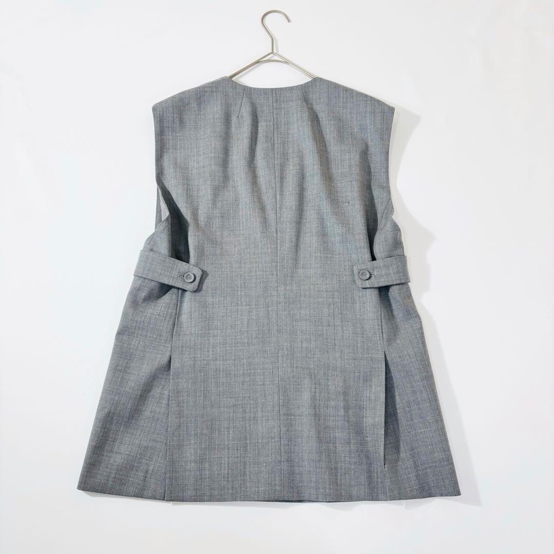 855美品✨トゥモローランド 2025SS ベスト ジレ グレー 定価3.5万