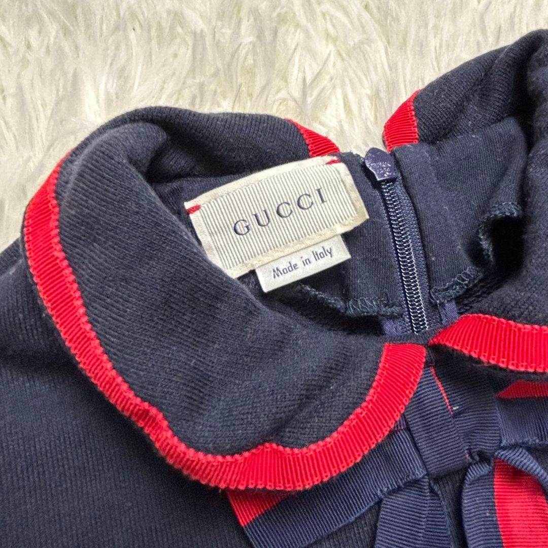 【現行タグ☆美品】GUCCI カットソー ワンピース シェリーライン リボン