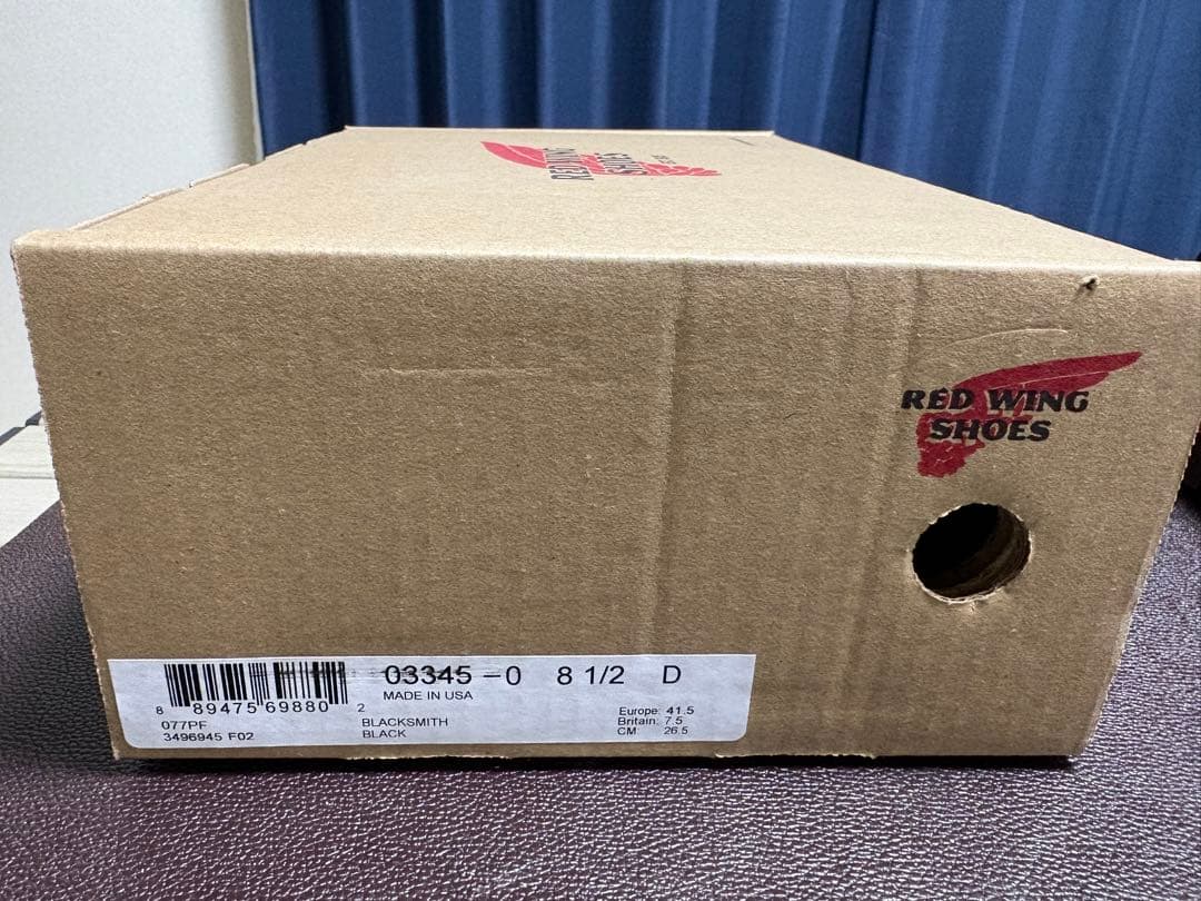 RED WING 3345ブラックスミス 8 1/2 D ブラック