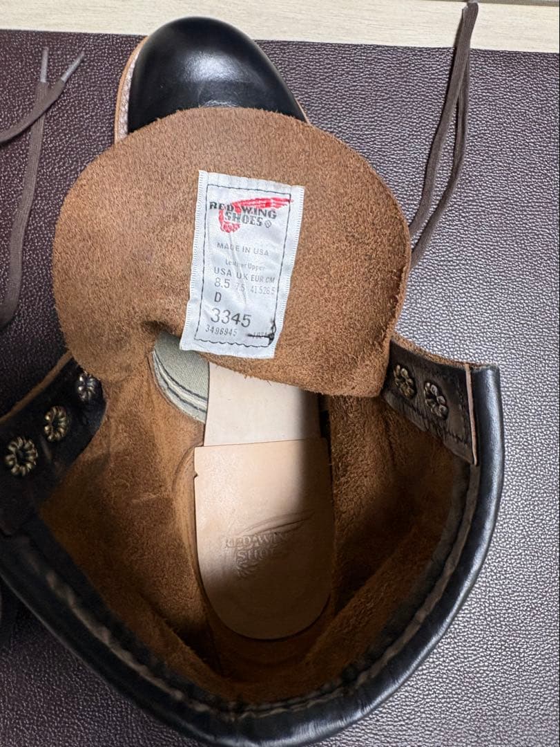 RED WING 3345ブラックスミス 8 1/2 D ブラック