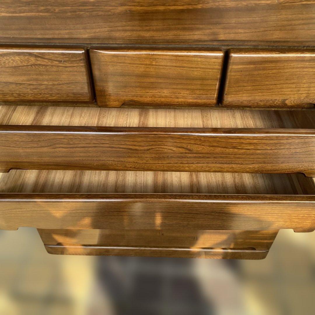 木製ブラウンチェスト 8引き出し　7段　S K