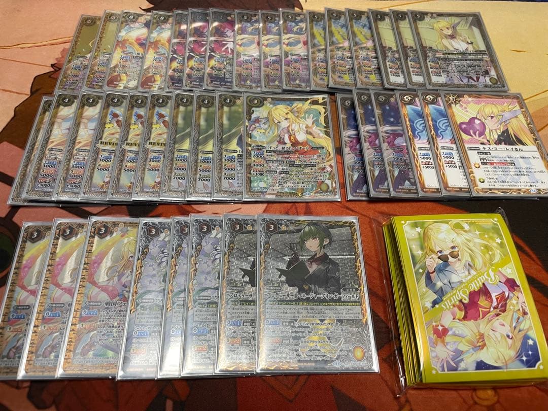 バトスピ レイオーバデッキ+パーツ、スリーブ付き