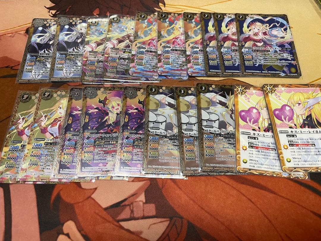 バトスピ レイオーバデッキ+パーツ、スリーブ付き