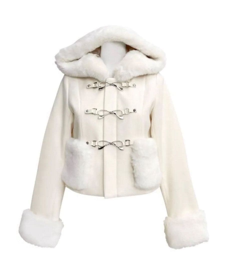 ハニーチュウ リボンフードショートコート