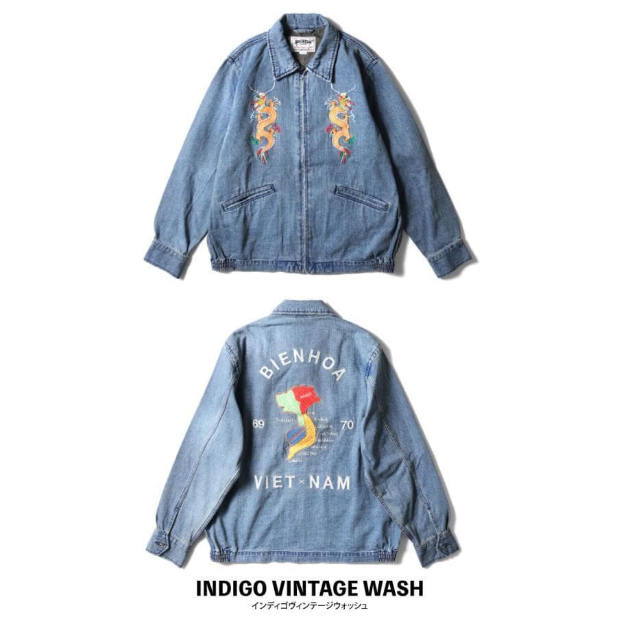 新品＊HOUSTON ヒューストン デニムジャケット ベトジャン L VW