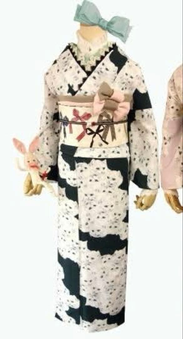 豆千代モダン　あちゃちゅむ　ねこづくし　袷着物