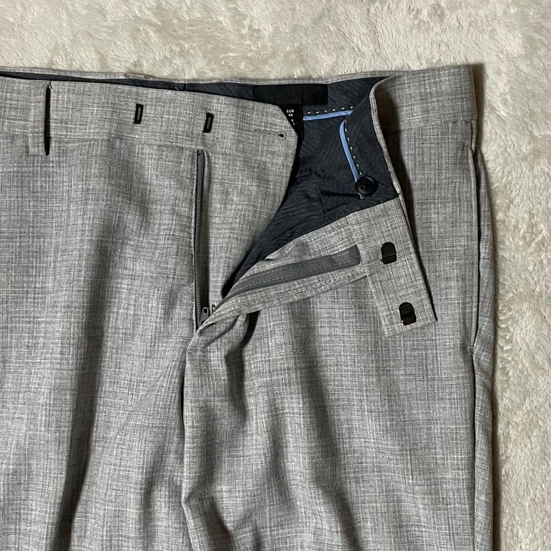  エイチ＆エム 手縫い スタイリッシュスーツ ライトグレー 46/M 美品