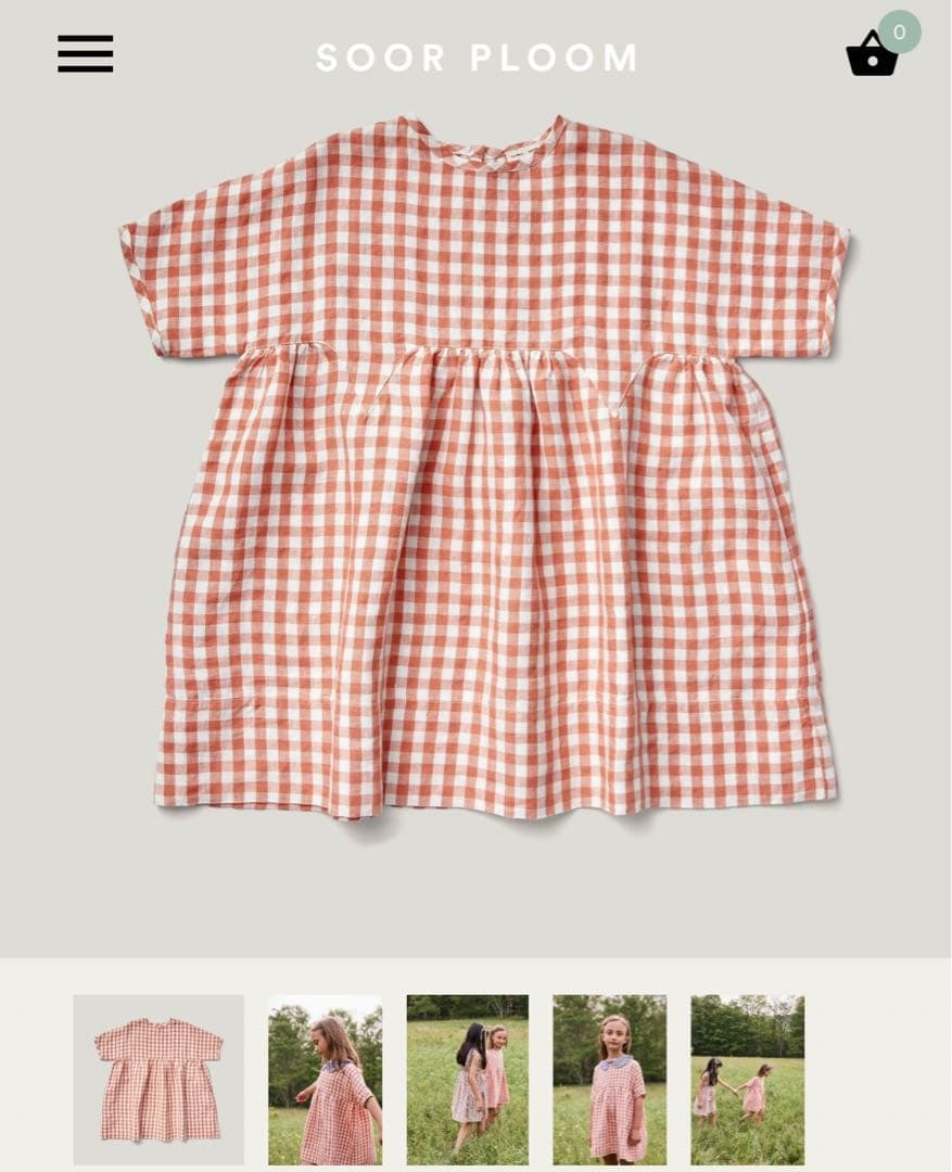 新品未使用◎ SOOR PLOOM チェックワンピース　8Y