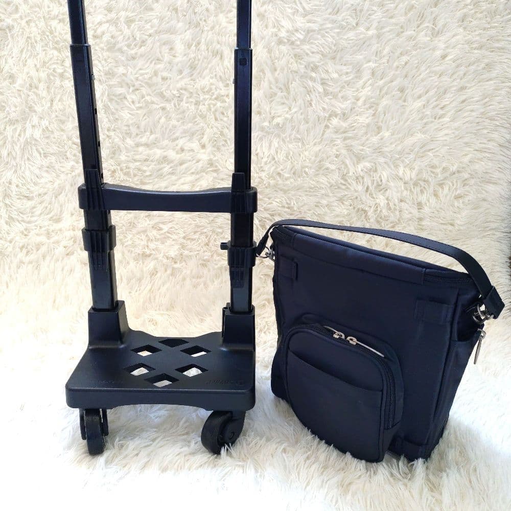 【美品】SWANY スワニー　4輪 キャリーバッグ　2way　ダークネイビー