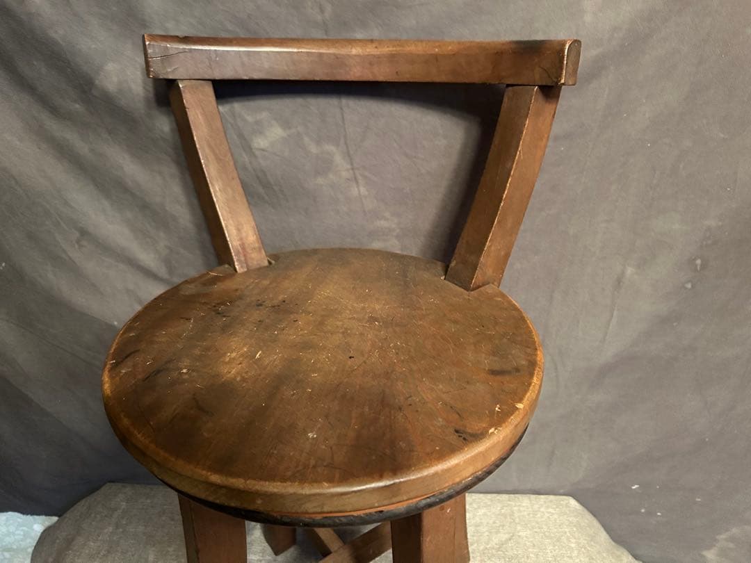 【送料無料】ヴィンテージ 家具 インテリア スツール 丸椅子 花台　植物台