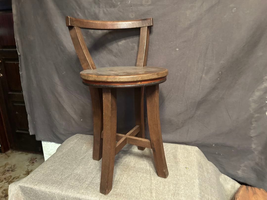 【送料無料】ヴィンテージ 家具 インテリア スツール 丸椅子 花台　植物台