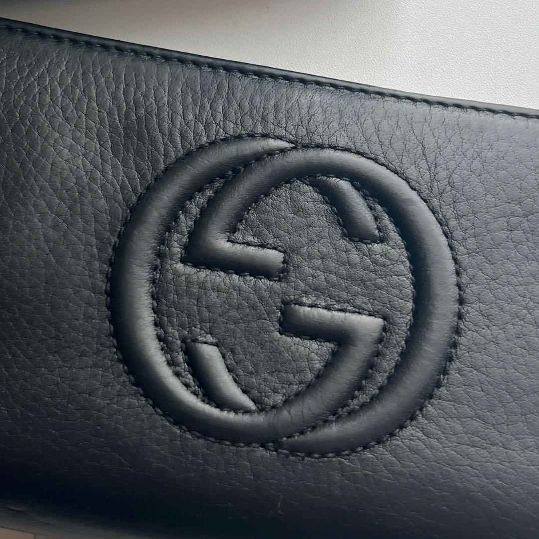 87 極上美品 GUCCI グッチ SOHO 長財布 ラウンドファスナー