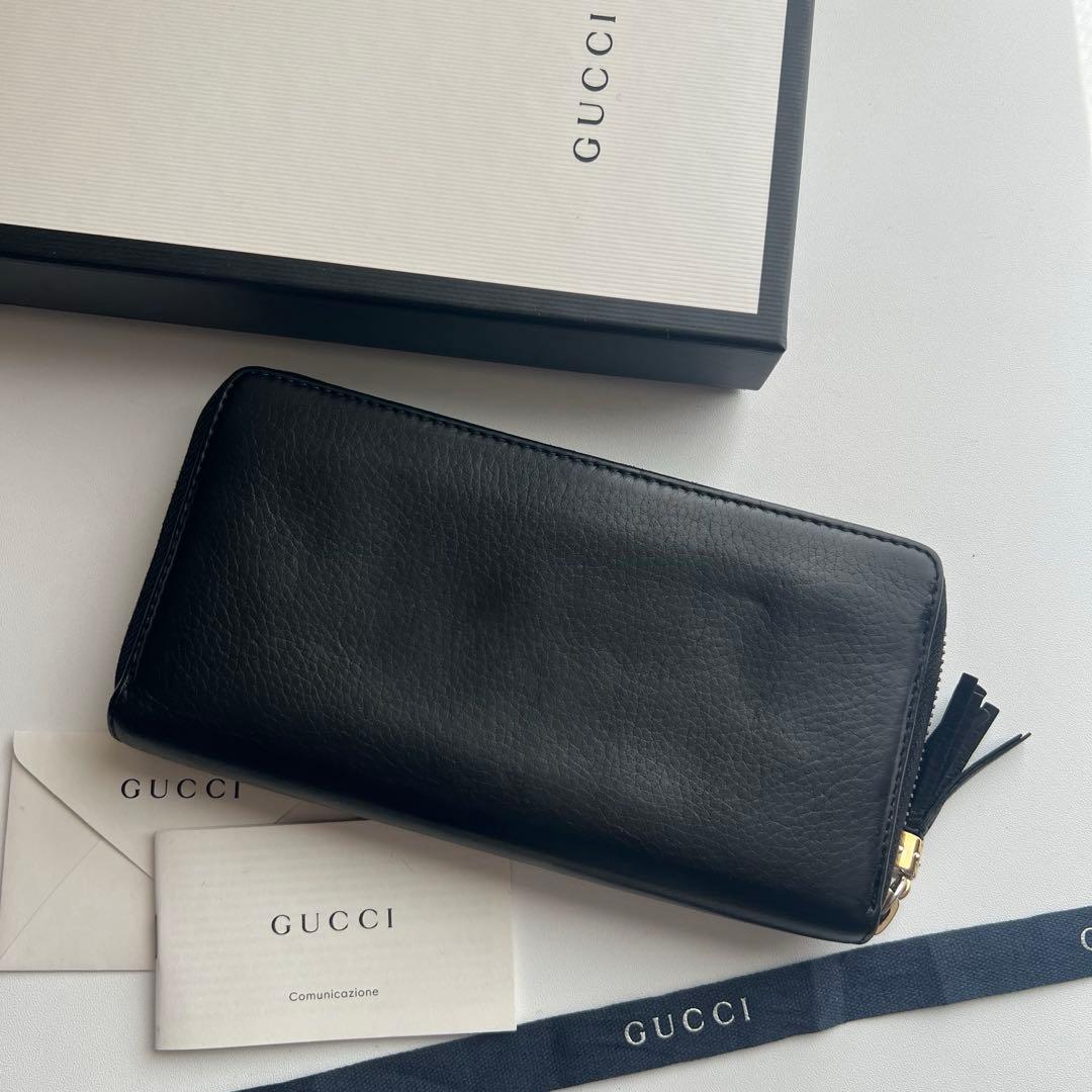 87 極上美品 GUCCI グッチ SOHO 長財布 ラウンドファスナー