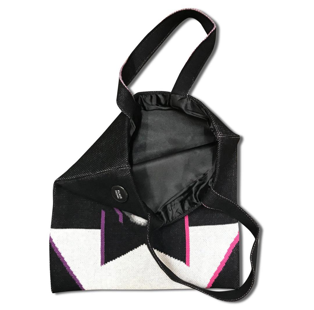 編み物 堀ノ内 クラウス ノミ ニット トートバッグ バッジ付