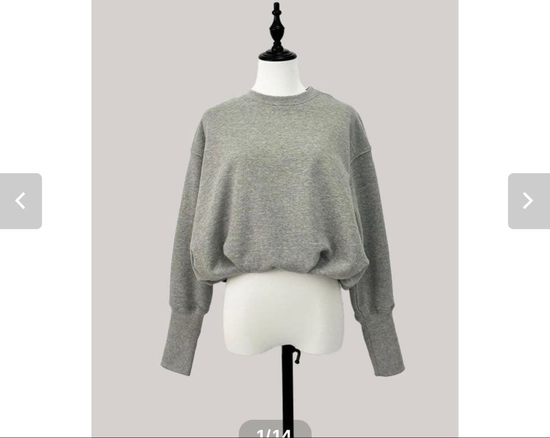 farumari 新品未使用Cropped Balloon Sweatshirt