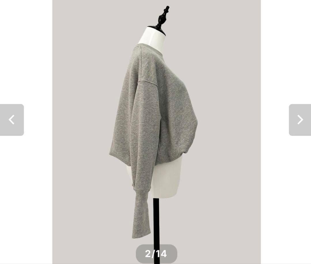 farumari 新品未使用Cropped Balloon Sweatshirt