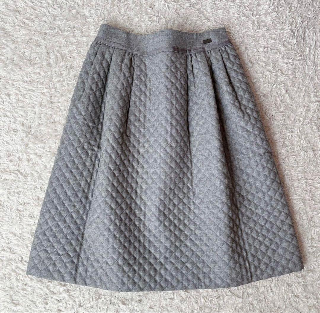 フォクシースカート ウール100%ダイアゴナルキルティングスカート