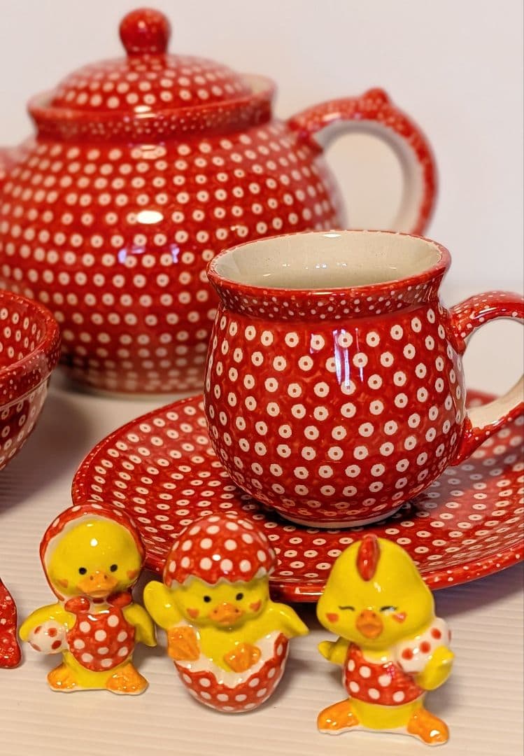 ポーリッシュポタリー 赤 セット ②