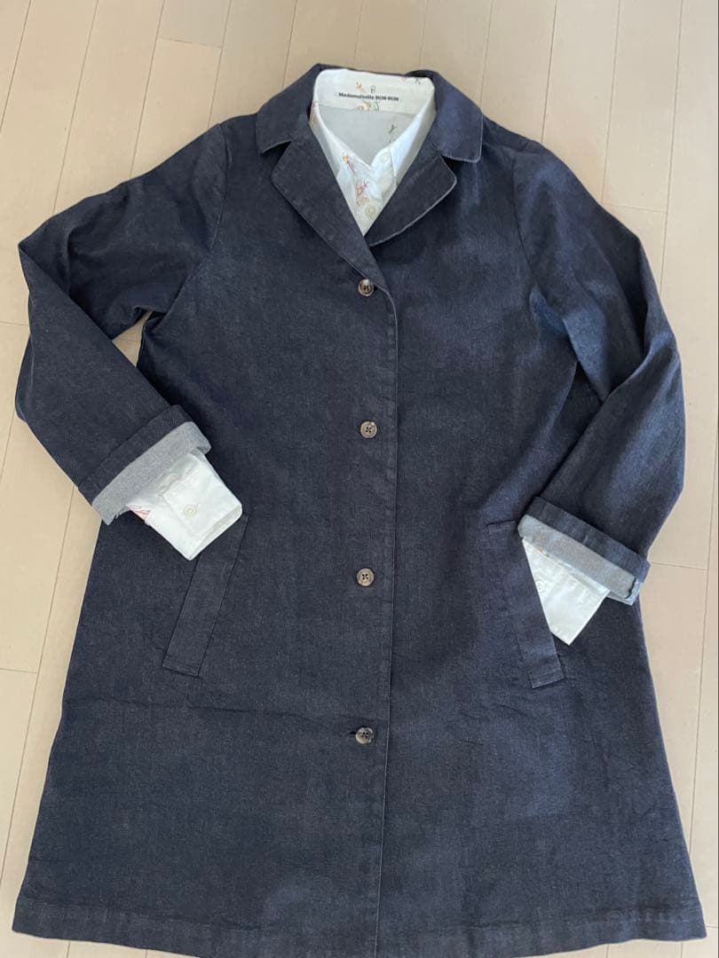 マドモアゼルノンノン　デニムフード付きコート