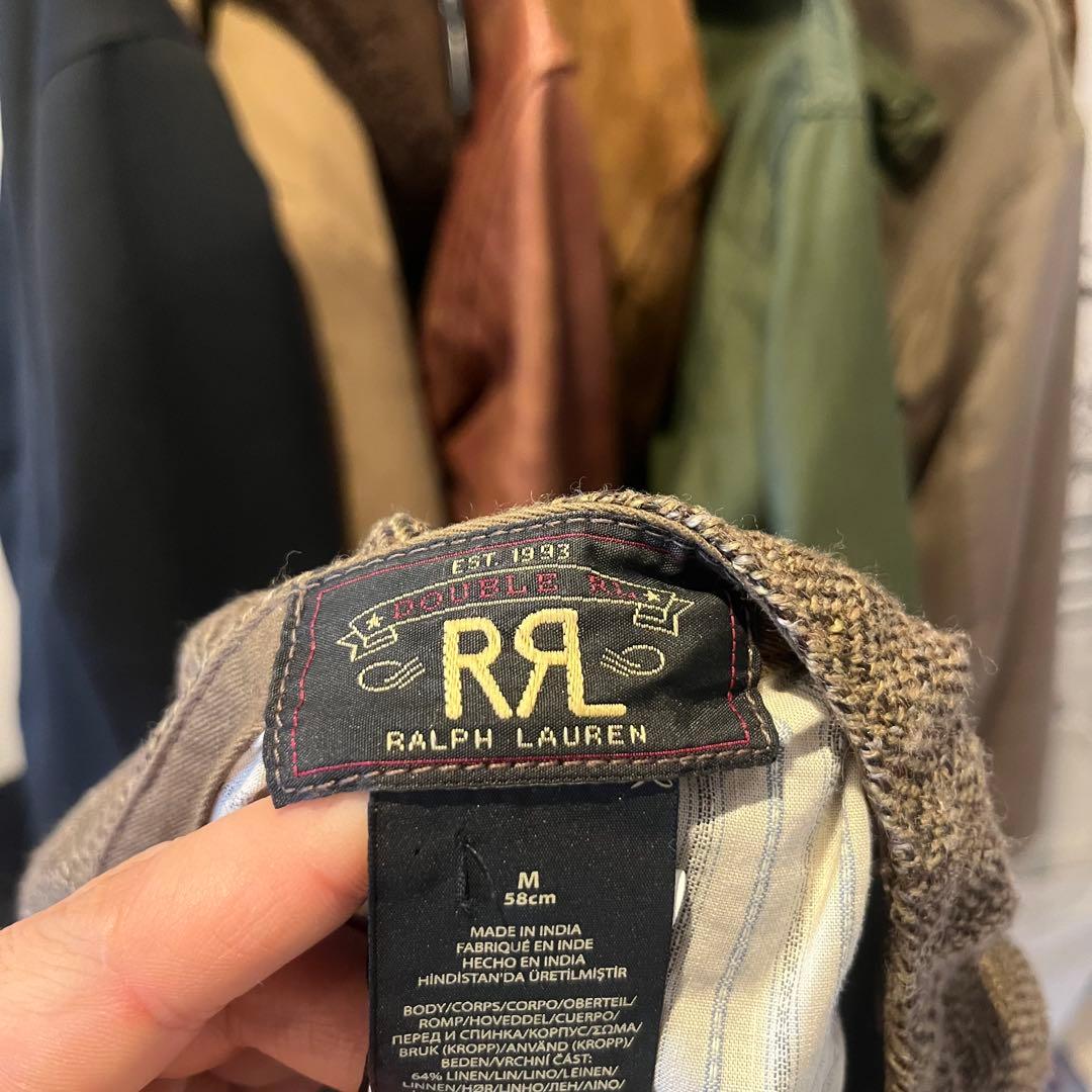 DOUBLE RL ブラウン ヘリンボーン キャスケット