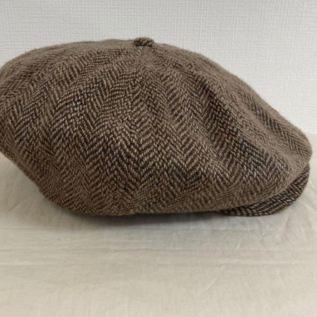 DOUBLE RL ブラウン ヘリンボーン キャスケット