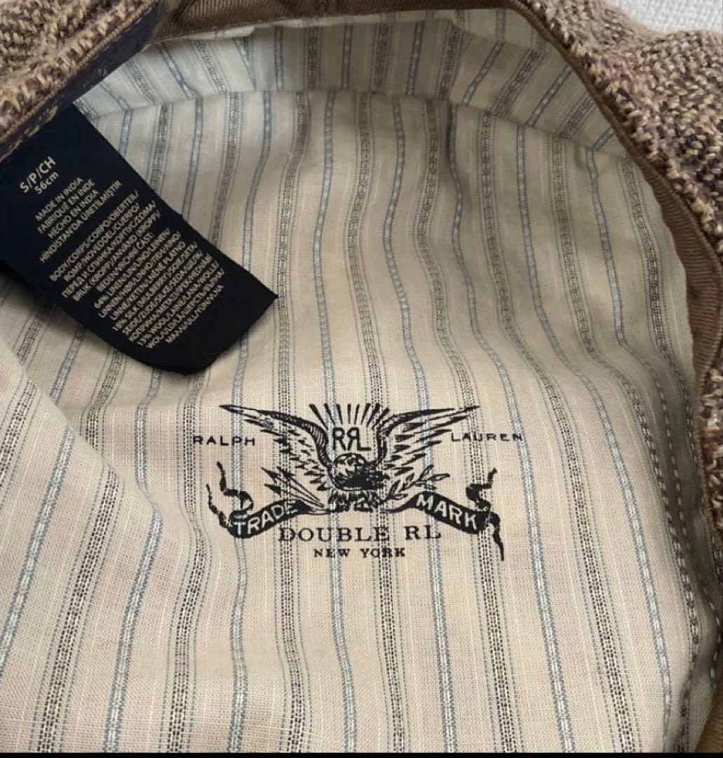 DOUBLE RL ブラウン ヘリンボーン キャスケット