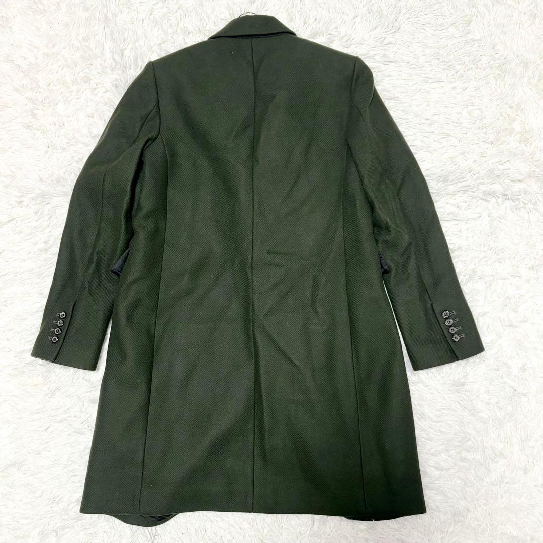 【極美品】ザラ　マンテコ　チェスターコート　グリーン　M