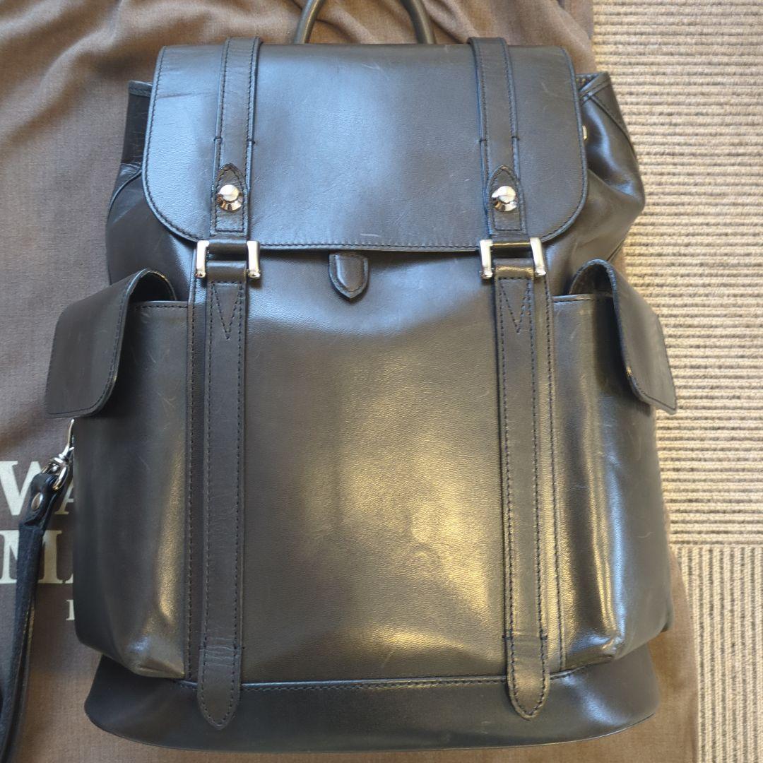 ウォー厶スクラフツ 希少な馬革のフルレザーバックパック限定カラーのダークグレー